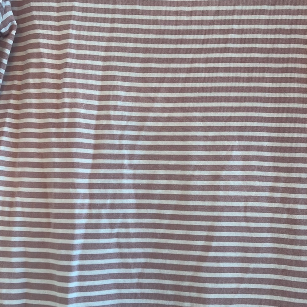 White and Muave Stripe Dress - Picture 5 of 6